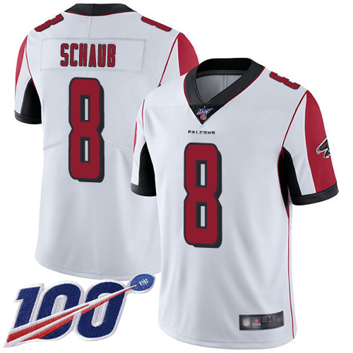 Atlanta Falcons Limited White Men Matt Schaub Road Jersey NFL Football #8 100th Season Vapor Untouchable->women nfl jersey->Women Jersey
